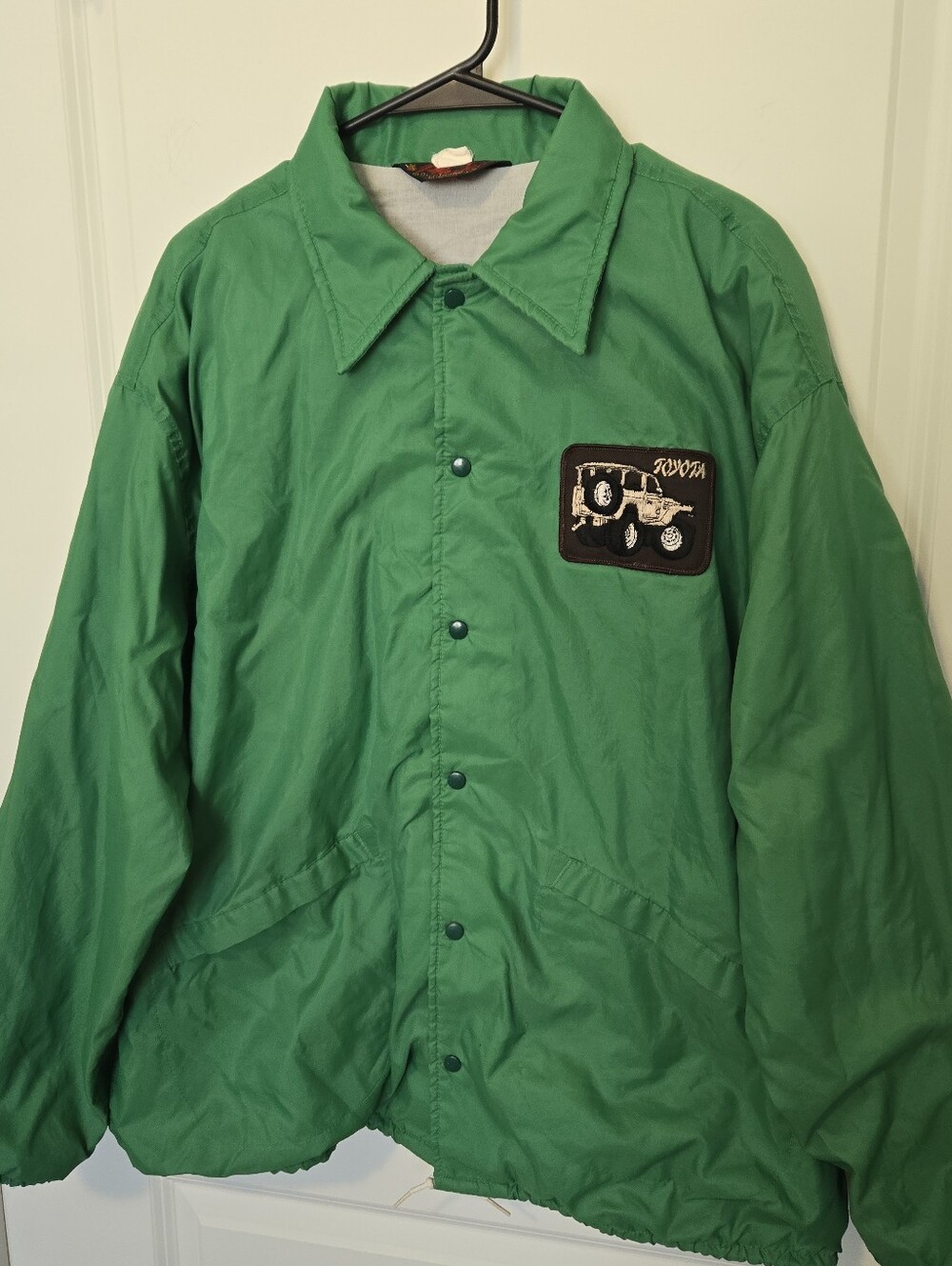 VINTAGE PLA-JAC GREEN XLG. INLAND EMPIRE 4X4 CLUB SIDELINE JACKET Toyota,patches